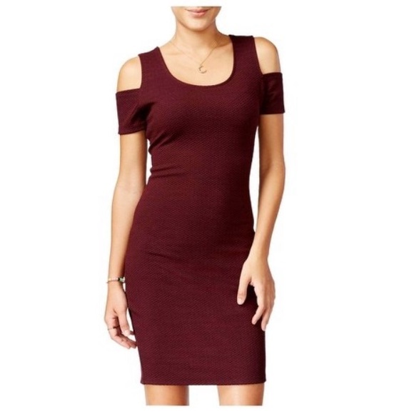 Jessica Simpson Mara Cold Shoulder BodyCon Dress - Picture 1 of 7